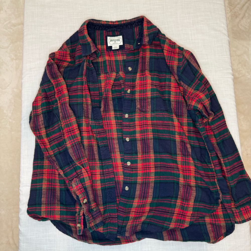 American Eagle‎ Plaid Flannel Shirt Women’s 90s Western Cotton Button Down